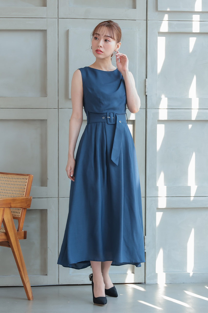 アウトレット品50%OFF】ウエストベルトタックワンピース Mサイズ