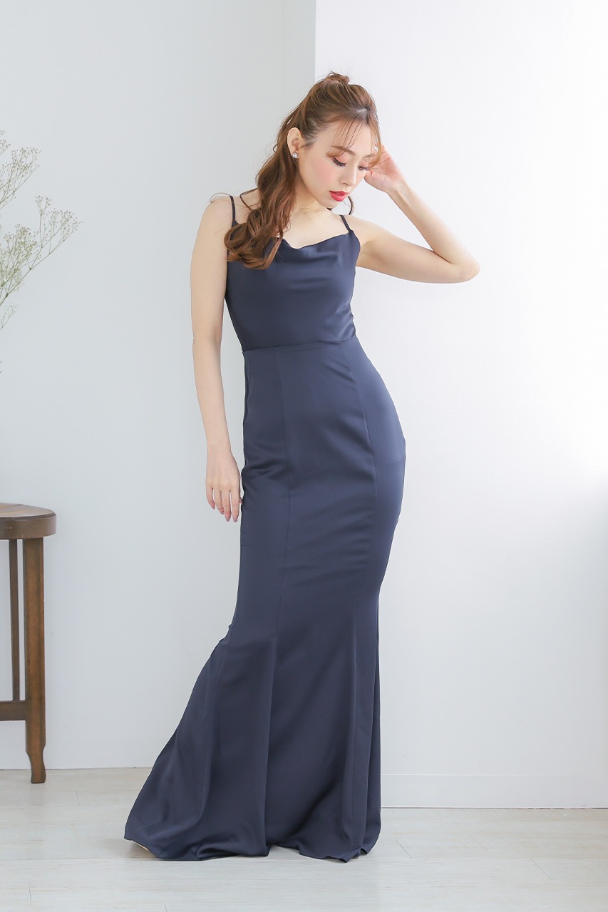 【KAREN MILLEN】サテン カウルネック ウーブン マキシドレス Karen Millen(カレンミレン) - 海外通販のBUYMA