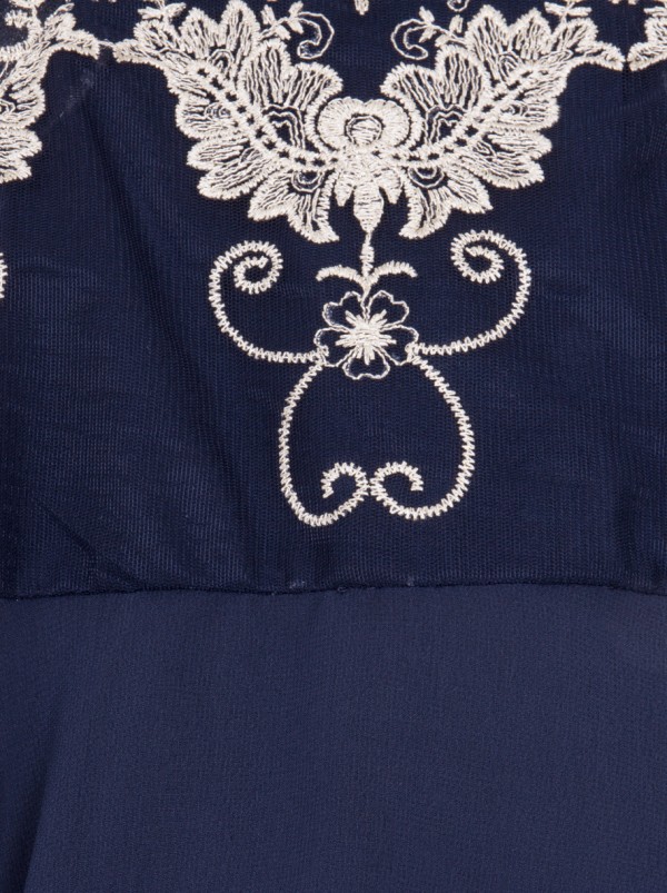 【asami様分】 ゴールド刺繍入りAラインドレス Chi Chi Girls ゴールド刺繍Aラインドレス 3-7歳 Navy CG78003N
