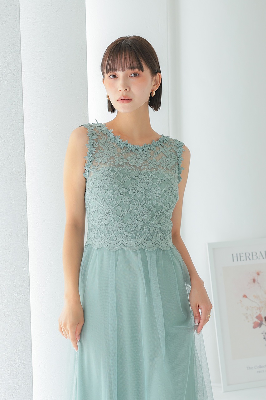 ストレッチレースロングドレス V14052673MT ｜パーティードレス