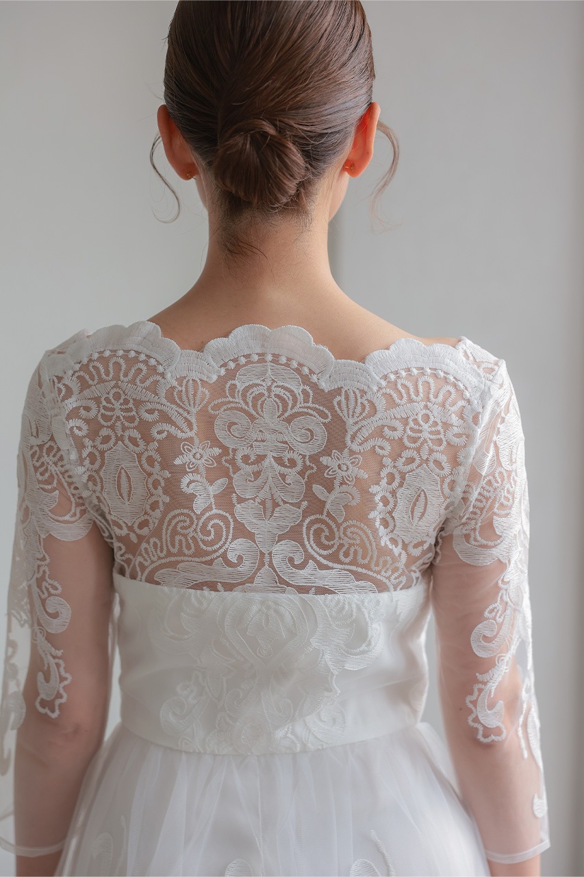 アウトレット品30%OFF】レースディテールフレアドレス Mサイズ