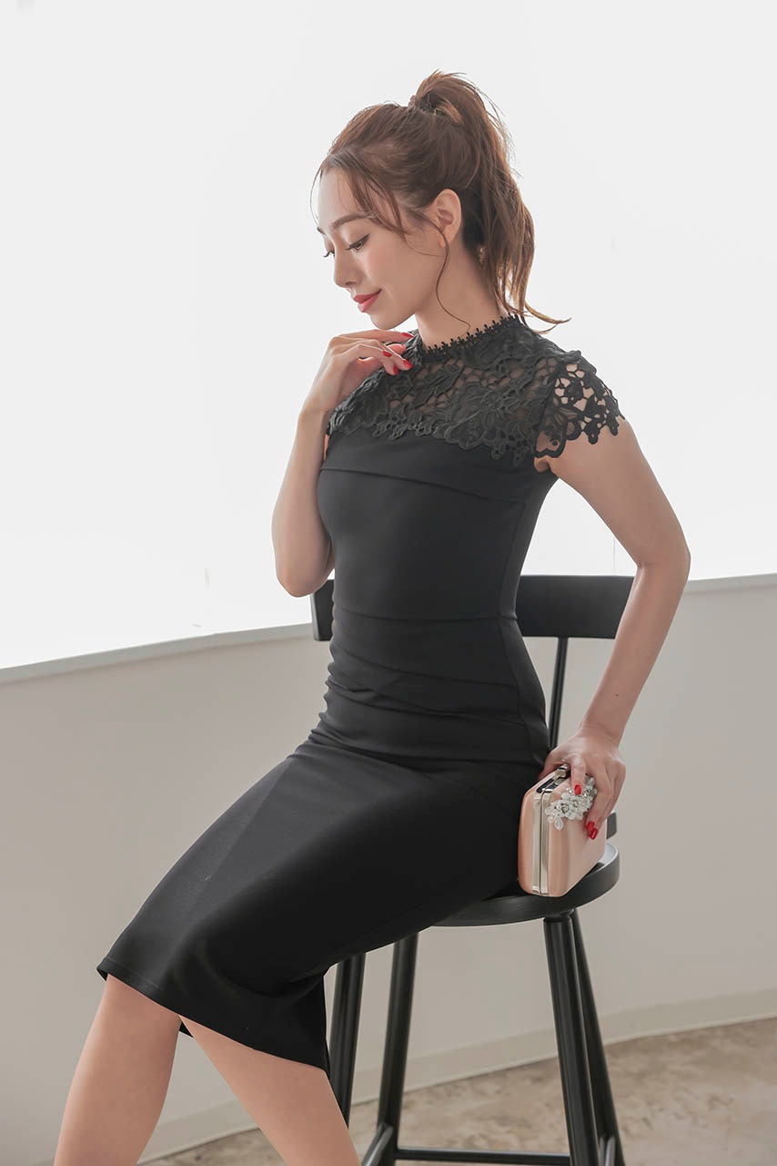 ハイネックレースタイトドレス Lbk パーティードレス ワンピースの通販classy And Fabulous