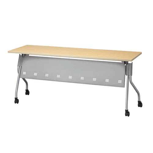 フォールディングテーブル 折りたたみテーブル 幕板付き 棚付き 幅1800×奥行600×高さ700mm FR-P1860T