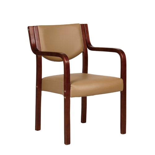 ダイニングチェア 介護椅子 肘付き 木製 レザー MC-510BR