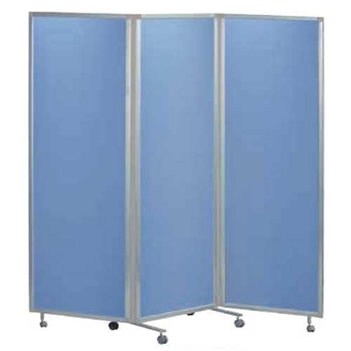 パーテーション キャスター付き 折りたたみ 3連 布 スチール 幅1800×高さ1725mm SMP-3CL-BL