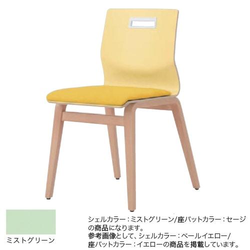 ミーティングチェア オカムラ シンプル スタイリッシュ ビニールレザー張り座パッド L409YU-PD31