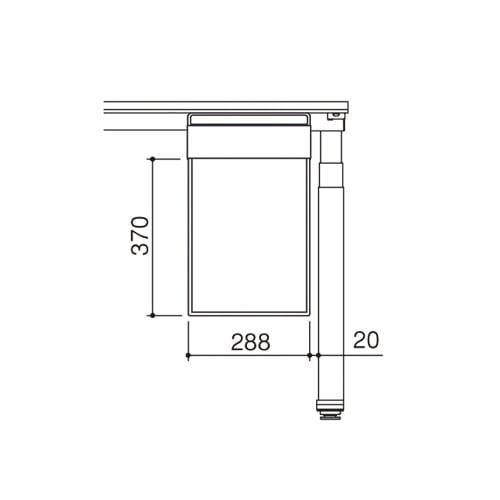 フェルトケース 引出し スイフト 平机 奥行800mm用 DD54AB-ZF