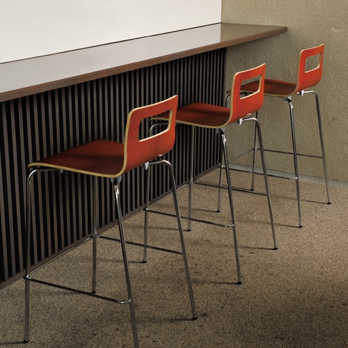 弘益 KOEKI ハイチェア カウンターチェア ALES-CT ブラウン カウンターチェア いす 腰掛け ラウンジ 休憩室 スタイリッシュ