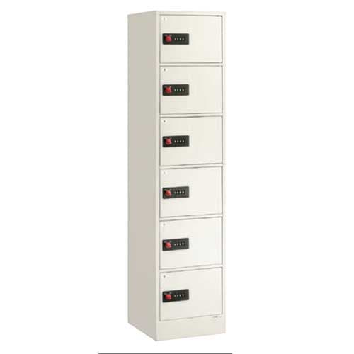 貴重品ロッカー ダイヤル 6人用 エーコー LK-406W