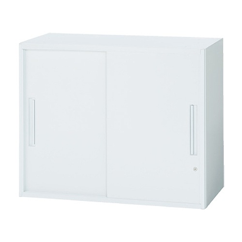 スチールキャビネット 引戸書庫 鍵付き 幅800×奥行450×高さ720mm TF-C-07-8045-OW 東洋事務器工業