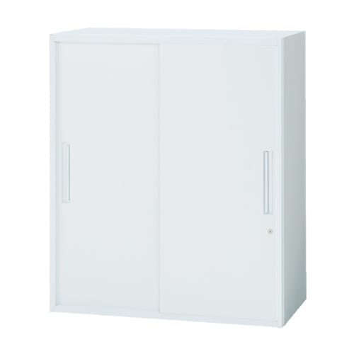 スチールキャビネット 引戸書庫 鍵付き 幅800×奥行450×高さ1050mm TF-C-11-8045-OW 東洋事務器工業