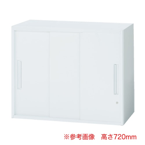 スチールキャビネット 3枚引戸書庫 鍵付き 幅900×奥行400×高さ900mm TF-C3-09-9040-OW 東洋事務器工業