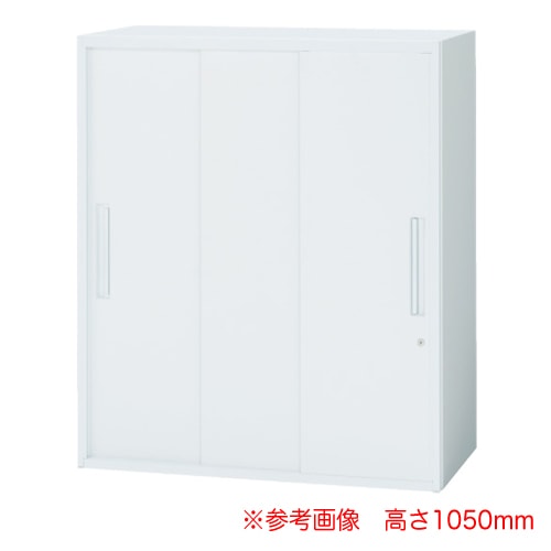 スチールキャビネット 3枚引戸書庫 鍵付き 幅800×奥行450×高さ1200mm TF-C3-12-8045-OW 東洋事務器工業