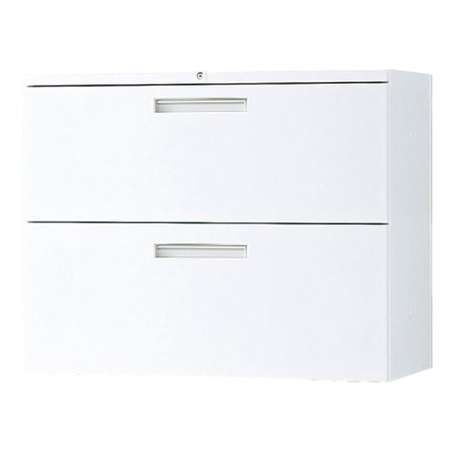 スチールキャビネット ラテラル 鍵付き 幅800×奥行400×高さ720mm TF-L2-07-8040-OW 東洋事務器工業