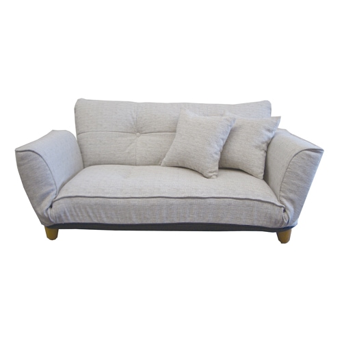 リクライニングソファ 布張り ボンネルコイルカウチソファ クッション2個付き 二人掛けソファ ソファベッド カウチソファ 布張りソファ リビング モダン TC-090 通販