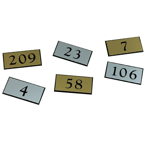 ナンバープレート 小 3桁の数字を印字可能 番号札 ロッカー用オプション HNB-1 オフィス家具 通販