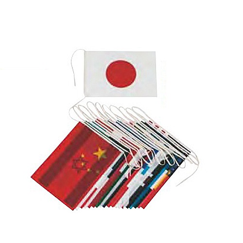 国旗 20ヵ国 連結タイプ 全長10m 運動会 S-0595