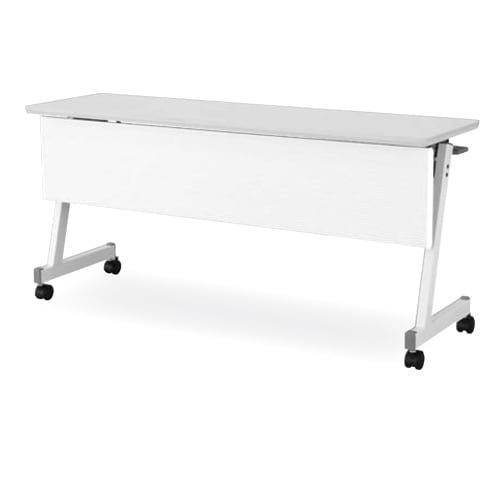 フォールディングテーブル 折りたたみテーブル 幕板付き 棚付き 幅1800×奥行450×高さ700mm FTX-ZW1845P