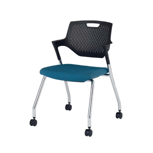 スタッキングチェア 肘付き キャスター付き オフィスチェア ミーティング デスクチェア イス 椅子 オフィス家具 会議 会社 シンプル 93