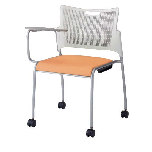 スタッキングチェア ミーティングチェア メモ台付き キャスター オカムラ 81R2IY-PB