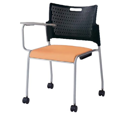 スタッキングチェア ミーティングチェア メモ台付き キャスター オカムラ 81R2KY-PB