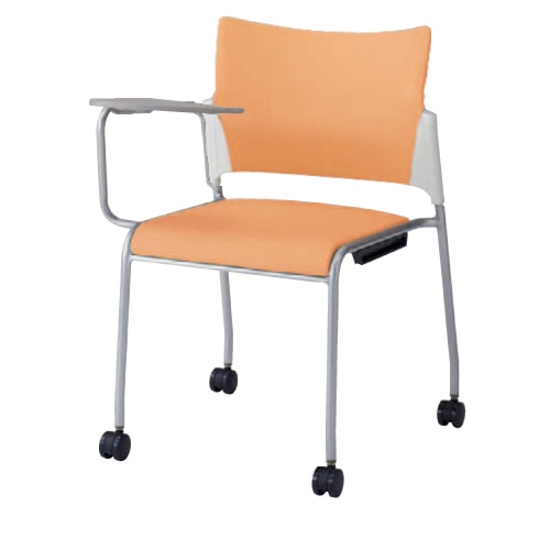 スタッキングチェア オカムラ レーテ キャスター付き レザー 会社 81R2JY-PB