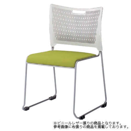 スタッキングチェア オカムラ レーテ メッキ脚 レザー 81R2AZ-PB