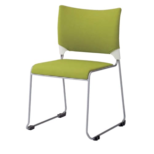 スタッキングチェア オカムラ レーテ メッキ脚 布張り 81R2EZ-FFW