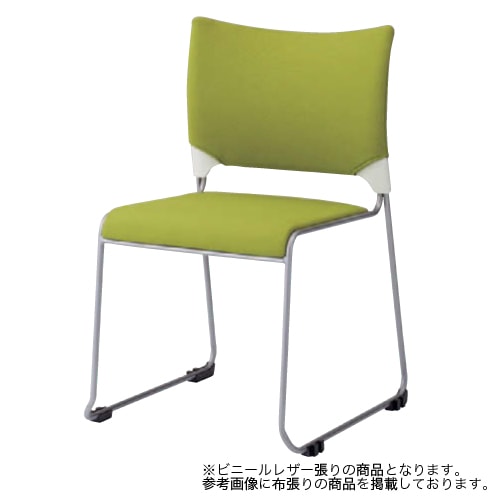 スタッキングチェア オカムラ レーテ メッキ脚 レザー 81R2EZ-PB
