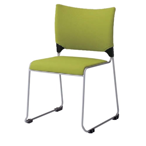 スタッキングチェア オカムラ レーテ メッキ脚 布張り 81R2GZ-FFW