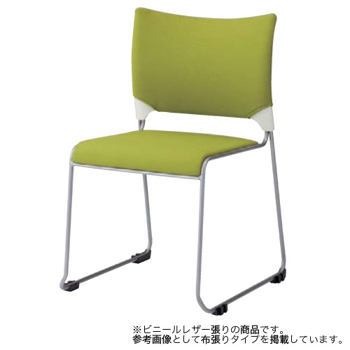 スタッキングチェア オカムラ レーテ シルバー脚 レザー 81R2FZ-PB