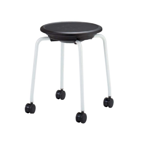 スツール オカムラ ホワイト脚 キャスター付き 丸椅子 93J1DZ-G721
