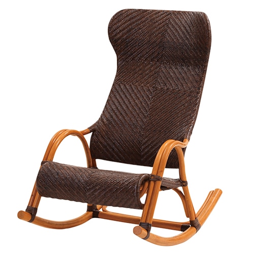 ロッキングチェア レザー イタリア製 チェア 椅子 42200164（商品番号