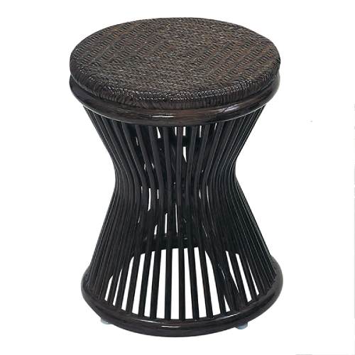 スツール ラタンチェア 籐椅子 ラタンスツール 軽量 天然素材 籐スツール 木製チェア 腰掛け 温泉旅館 ラタンファニチャー 玄関 洗面所 C4181BK 通販