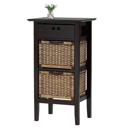 チェスト 2段 ラタン引き出し ハイチェスト バスケット 収納棚 籐タンス ラタン家具 収納ラック 籐チェスト アジアンテイスト G243AT 通販