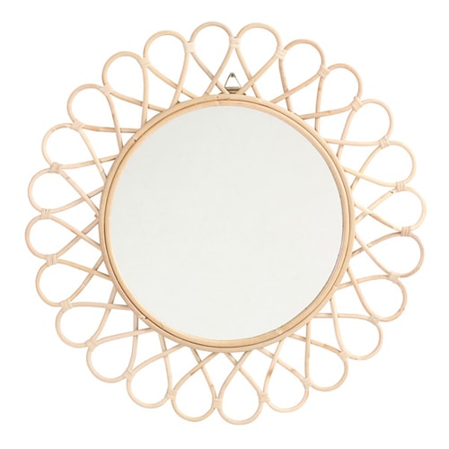 ミラー 壁掛け ラタンウォールミラー サンミラー ラタンミラー ラタン製鏡 ラタン雑貨 壁掛けミラー 太陽型 ナチュラル おしゃれ Q16353ND 通販