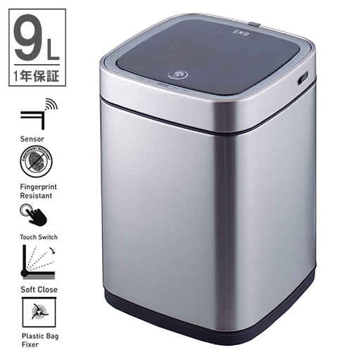 ゴミ箱 自動センサー式 9L ダストボックス EKO EK9252RGMT-9L（商品