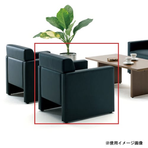 応接ソファ 本革 幅660×奥行680×高さ720(座面高400)mm 東洋事務器工業 JF-182LAC-K