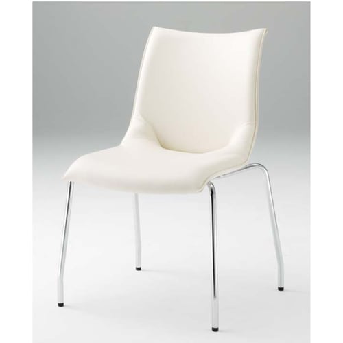 ミーティングチェア オカムラ 4本脚 肘なし レザー張り 8145FZ-P