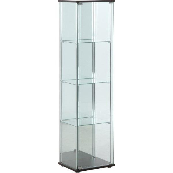 ガラスコレクションケース 4段 キャスター付き ディスプレイケース