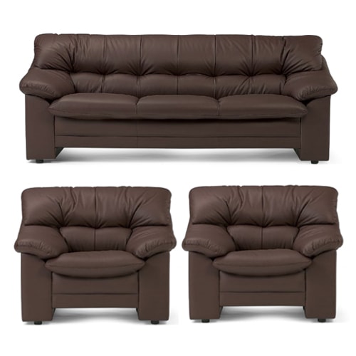 応接ソファセット 本革 3点セット 5人用 応接ソファ 3人用 ×1 + 応接ソファ 1人用 ×2 アイコ RE-3073S4