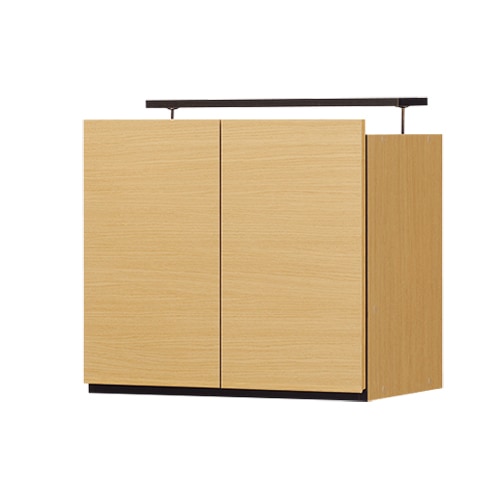 (SALE) 壁面収納 上置きキャビネット 幅120 おしゃれ ダークブラウン カウンター上置き収納棚〔幅120cm〕 キッチン収納 上置き食器棚