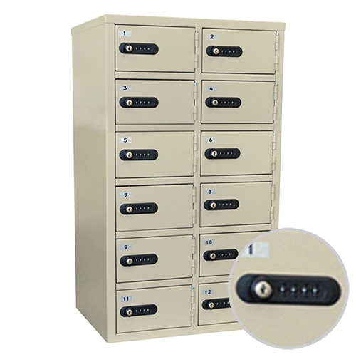 エーコー　ダイヤル式貴重品ロッカー12名用 LK-312　〇 貴重品ロッカー ダイヤル 12人用 エーコー LK-312（商品番号：XLK-312