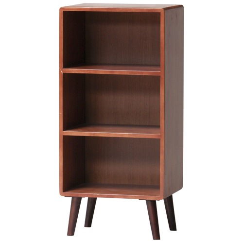 木製シェルフ 3段 引出し付き オープンシェルフ ウッドラック KOKOA-CH