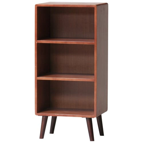 木製シェルフ 3段 引出し付き オープンシェルフ ウッドラック KOKOA-CH