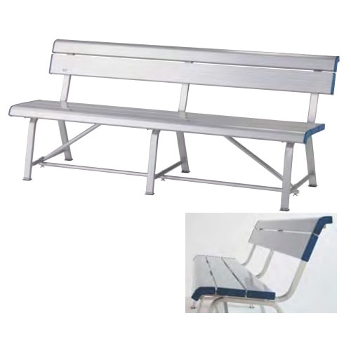 コートベンチ 背付き 180cm 座りやすい 軽量 三脚型 頑丈 日本製 選手