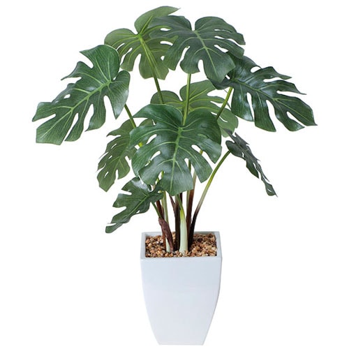 モンステラポット 観葉植物 造花 鉢植え プラント 433A72-34（商品番号