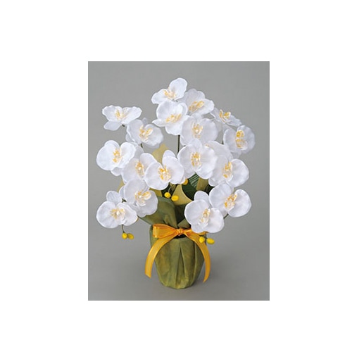 ミディ胡蝶蘭 観葉植物 造花 鉢植え プラント 25A42-56