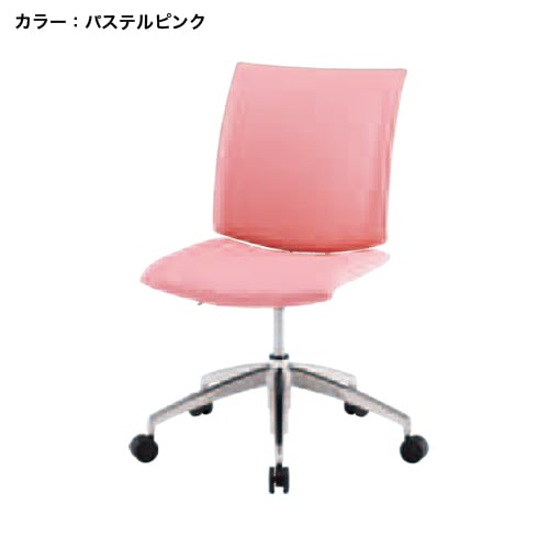 オフィスチェア 肘なし レザー キャスター付き デスクチェアHFMP-5L