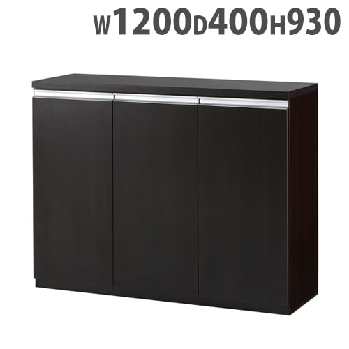 引戸書庫 引き違い書庫 上置用 幅900×奥行450×高さ1050mm 黒 HOS